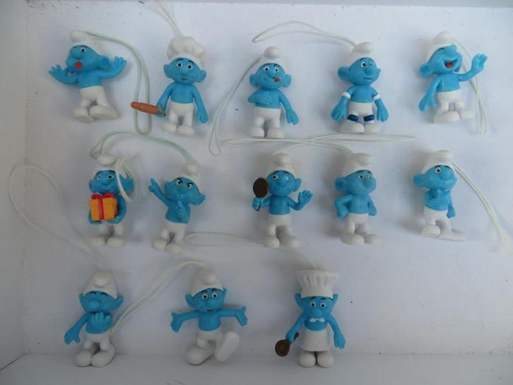 smurfen met lus verzameling Delhaize, Verzamelen, Smurfen, Zo goed als nieuw, Poppetje, Figuurtje of Knuffel, Verschillende Smurfen