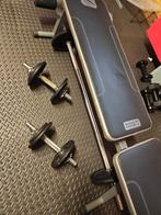 Fitnessbank en halters, Sport en Fitness, Fitnessmaterialen, Ophalen, Fitnessbank