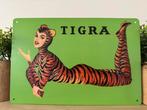 Metalen reclamebord Tigra, Verzamelen, Merken en Reclamevoorwerpen, Ophalen of Verzenden, Nieuw, Reclamebord