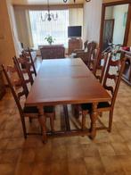eettafel + 6 stoelen, Huis en Inrichting, Tafels | Eettafels, Ophalen, Gebruikt, 50 tot 100 cm, Vijf personen of meer