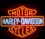 Harley Davison motor cycles neon mancave garage showroom, Verzamelen, Ophalen of Verzenden, Nieuw, Lichtbak of (neon) lamp