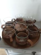Houten dienblad met theesetje  ! VINTAGE J.70, Huis en Inrichting, Ophalen, Zo goed als nieuw, Hout