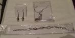 3-delige set: oorbellen, armband en halsketting, Bijoux, Sacs & Beauté, Colliers, Enlèvement ou Envoi, Neuf, Argent