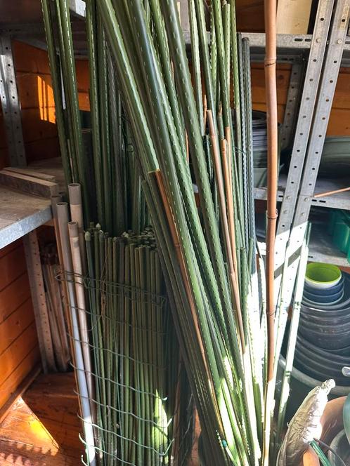 Groene plantenstokken, veel nieuw en zo goed als nieuw., Tuin en Terras, Planten | Tuinplanten, Ophalen
