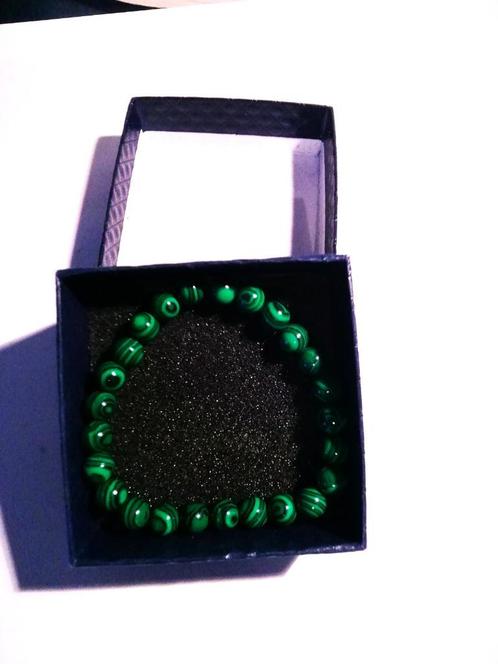 bracelets homme femme en pierre naturelle malachite vert, Bijoux, Sacs & Beauté, Bracelets, Neuf, Autres matériaux, Vert, Enlèvement ou Envoi