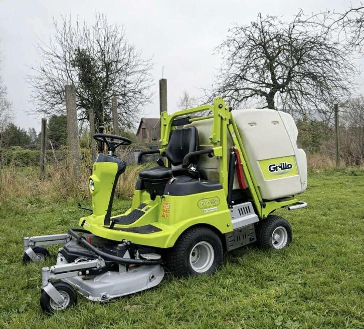 Grillo FD450 front/professionele zitmaaier met opvangbak, Tuin en Terras, Grasmaaiers, Gebruikt, Benzine-grasmaaier, 50 cm of meer