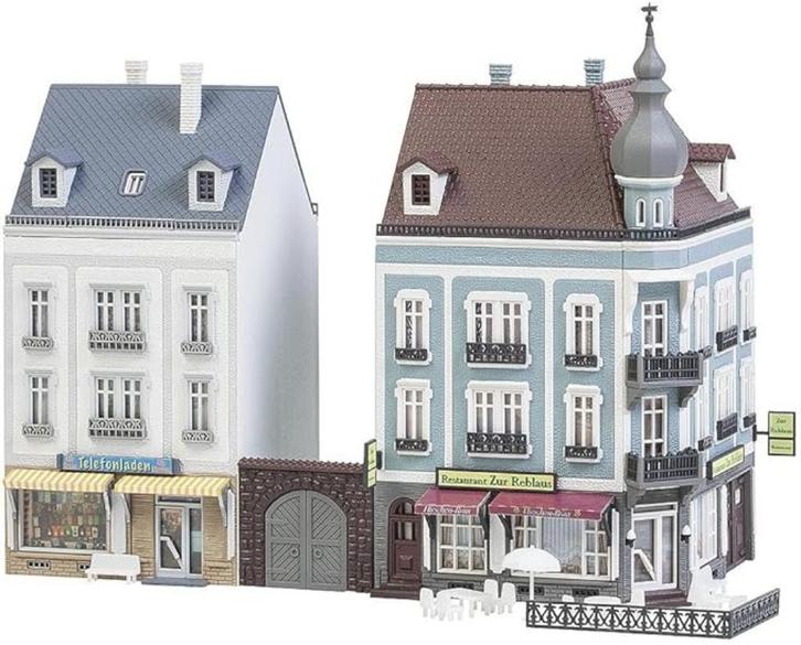 Faller | 2 herenhuizen | modelbouw | diorama | Nieuw, Hobby en Vrije tijd, Modelbouw | Figuren en Diorama's, Nieuw, Diorama, Verzenden