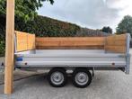 Plateau dubbelas 750kg 158x310cm, Auto diversen, Ophalen, Zo goed als nieuw