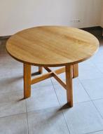 Licht Eiken tafel rond dm120cm, Huis en Inrichting, Tafels | Eettafels, Ophalen, Rond