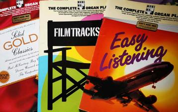 Setje orgel bladmuziek filmtracks, easy listening, gold clas beschikbaar voor biedingen