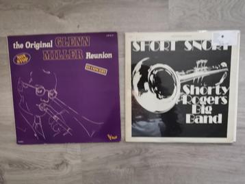 Lotje 2 lp's Jazz - Shorty Rogers - Glenn Miller reunion beschikbaar voor biedingen