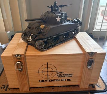 Amewi U.S. M4A3 Sherman radiografisch bestuurbaar Tank 1:16 beschikbaar voor biedingen