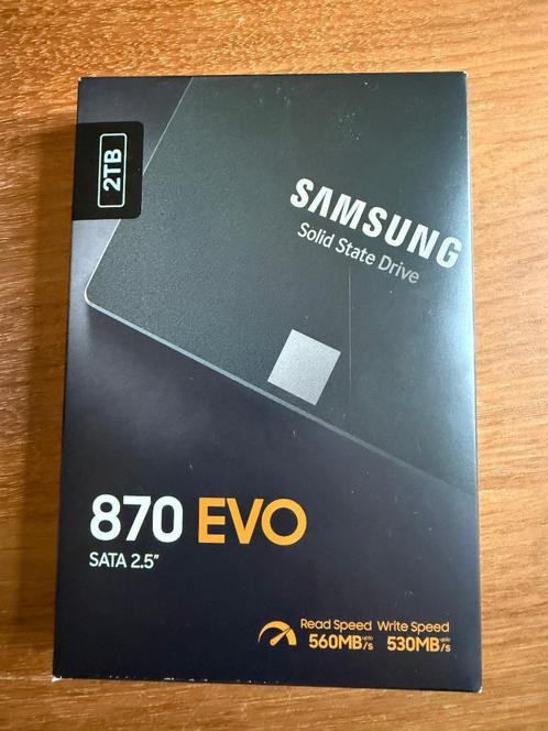 [Nieuw en verzegeld] Samsung 870 EVO SSD van 2 TB, Computers en Software, Harde schijven, Nieuw, Intern, SSD, SATA, Ophalen