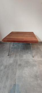 Table basse en bois massif, Minder dan 50 cm, Gebruikt, Ophalen, Vierkant