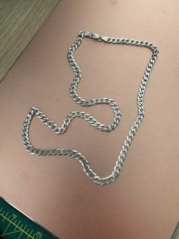 Chaîne en argent 925 – maille gourmette – 55 cm – 21,86 g beschikbaar voor biedingen