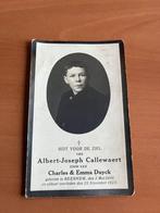 Rouwkaart A.Callewaert- Beernem 1906 + 1923, Collections, Images pieuses & Faire-part, Carte de condoléances, Envoi