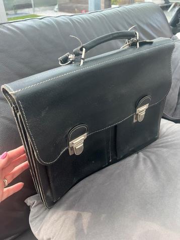 Echt leder boekentas, Handtassen en Accessoires, Tassen | Schooltassen, Ophalen of Verzenden