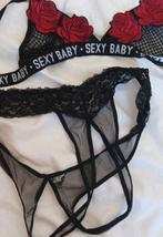 Setje nieuwe lingerie in het zwart, Kleding | Dames, Ondergoed en Lingerie, Verzenden, Zwart, Setje
