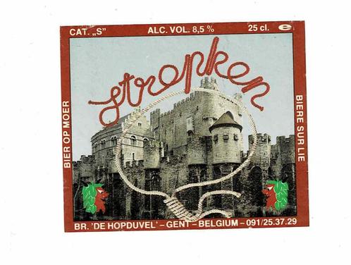 Oud bieretiket van "DE HOPDUVEL", Verzamelen, Biermerken, Nieuw, Overige merken, Verzenden
