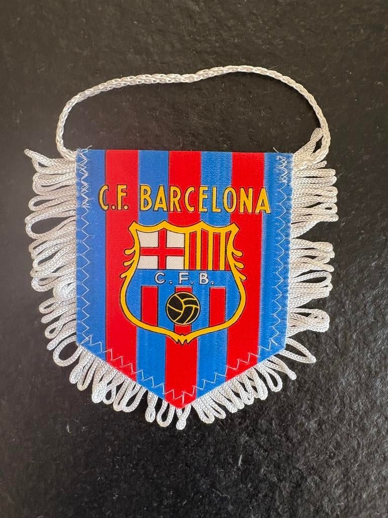 Wimpel FC Barcelona vintage, Diversen, Vlaggen en Wimpels, Ophalen, Gebruikt