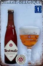 Metalen reclamebord Westmalle tripel - retro vintage mancave, Verzamelen, Ophalen of Verzenden, Zo goed als nieuw, Reclamebord, Plaat of Schild