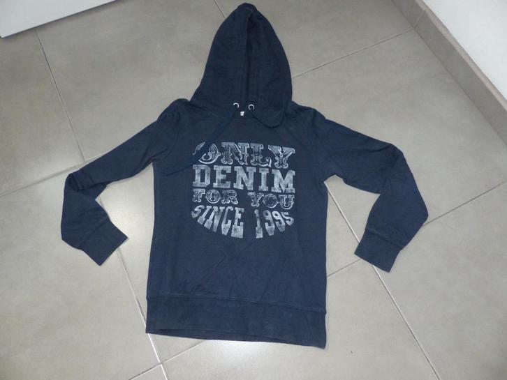 Only donkerblauwe sweater / hoodie dames - maat small, Kleding | Dames, Truien en Vesten, Zo goed als nieuw, Maat 36 (S), Blauw