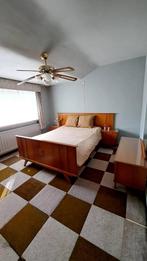 Slaapkamer bruin hout, Huis en Inrichting, Slaapkamer | Bedden, Ophalen, Gebruikt, Bruin, Tweepersoons