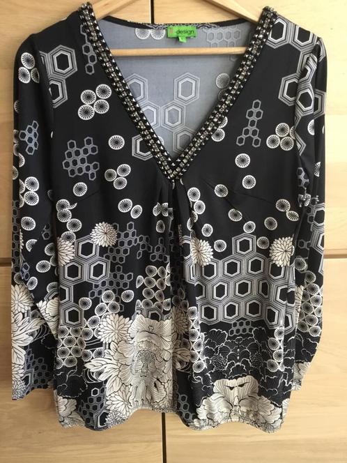 Blouse K DESIGN, Kleding | Dames, Blouses en Tunieken, Zo goed als nieuw, Maat 36 (S), Zwart, Ophalen of Verzenden