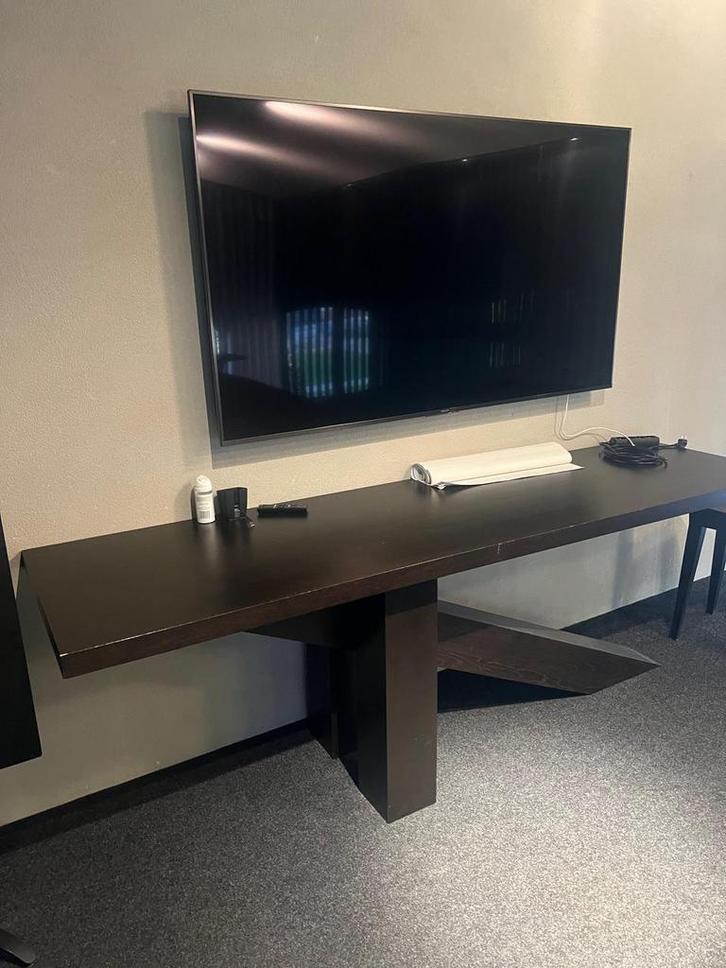 Bureau / tafel / console in wengé kleur, Huis en Inrichting, Bureaus, Gebruikt, Bureau, Ophalen