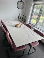 Keramische eettafel marmerlook, Huis en Inrichting, Tafels | Eettafels, Ophalen, Zo goed als nieuw