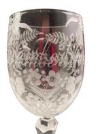 Deux verres en cristal gravé – Décor floral – Début XXᵉ s, Enlèvement ou Envoi