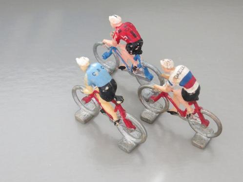 cyclistes X3 MINIAjouets AVEC PUB RARE NO SALZA ROGER COFALU, Collections, Jouets, Utilisé, Enlèvement ou Envoi