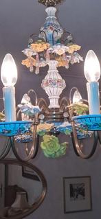 Kroonluchter, staanlamp en lampadère. Capodimonte styl, Antiek en Kunst, Ophalen