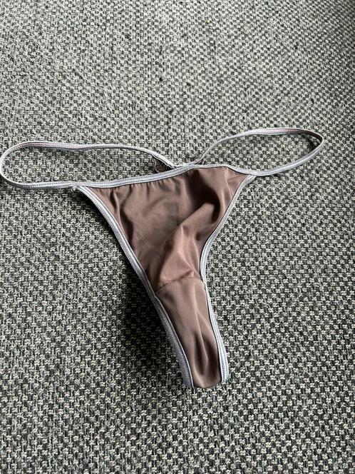 Z.G.A.N. Bruine string One Size (S/ M), Kleding | Dames, Ondergoed en Lingerie, String, Verzenden