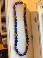 Collier Zahia avec pierres, bleu violet, argent, Enlèvement ou Envoi, Bleu, Argent