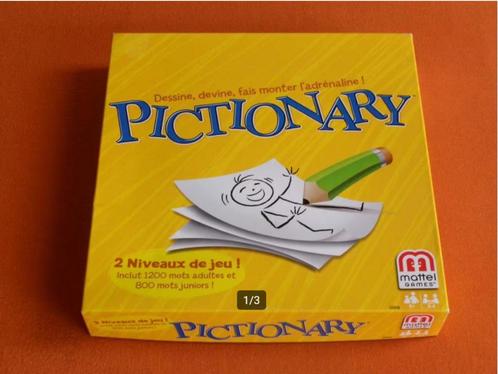JEU MATTEL GAMES : * PICTIONARY * Dessine, devine, Hobby en Vrije tijd, Gezelschapsspellen | Overige, Gebruikt, Een of twee spelers
