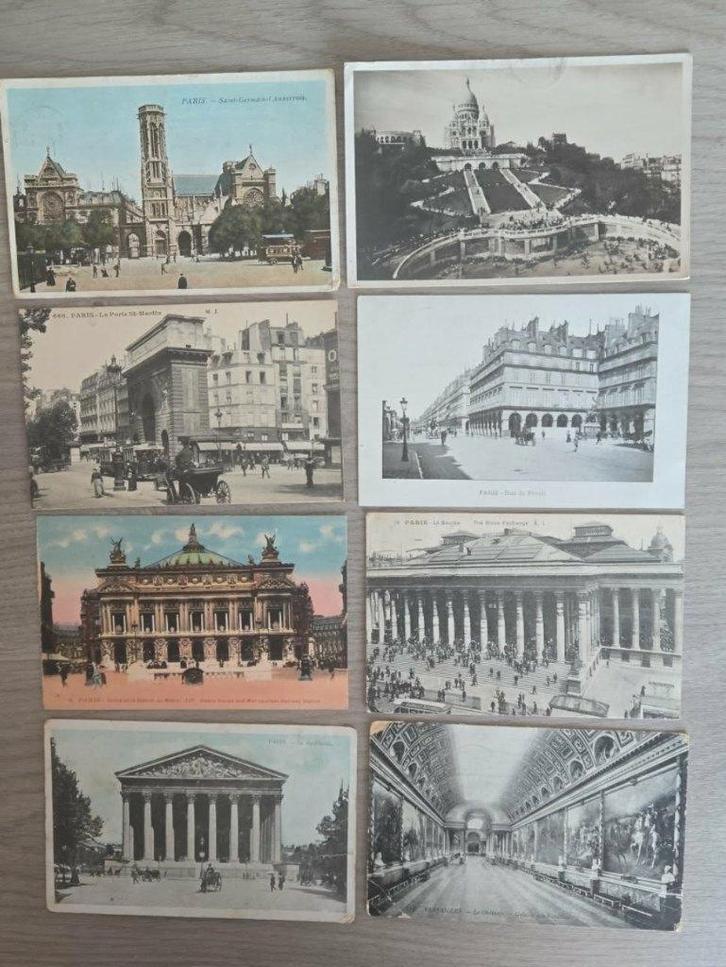 oude postkaarten Parijs 8 stuks, Collections, Cartes postales | Étranger, Affranchie, France, Avant 1920, Enlèvement ou Envoi