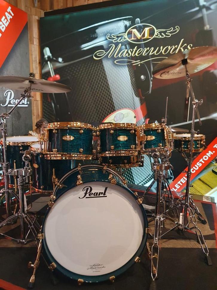 Pearl Masterworks: Exotic Special handmade set. zeer mooi!, Muziek en Instrumenten, Drumstellen en Slagwerk, Nieuw, Pearl, Ophalen of Verzenden