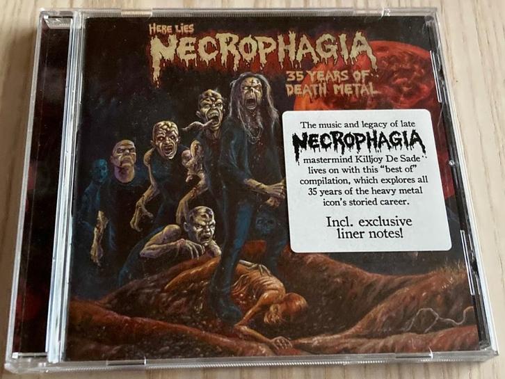 Necrophagia : Here Lies... 35 years of Death Metal cd, Cd's en Dvd's, Cd's | Hardrock en Metal, Zo goed als nieuw, Ophalen of Verzenden