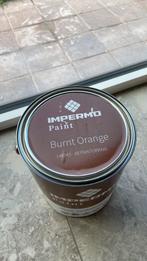 Impermo paint burnt orange ongeopend 5L, Doe-het-zelf en Bouw, Ophalen, 5 tot 10 liter, Nieuw, Oranje