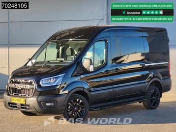 Ford Transit 165pk Automaat Limited Black Edition Dubbele sc, Auto's, Automaat, Stof, 1995 cc, Bedrijf