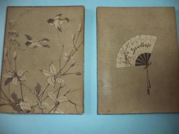 2x Art Nouveau antiek foto album kinderportret Japanse stijl beschikbaar voor biedingen