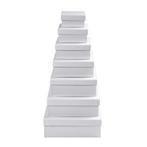 Vierkante kartonnen dozen wit 9 tot 21cm - set 7 stuks, Verzenden, Nieuw, Overige typen