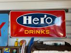 Hero drinks emaille reclamebord, Ophalen of Verzenden, Gebruikt, Reclamebord
