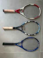 Drie tennisrackets + tenniszak, Sport en Fitness, Ophalen, Gebruikt, Racket, Wilson