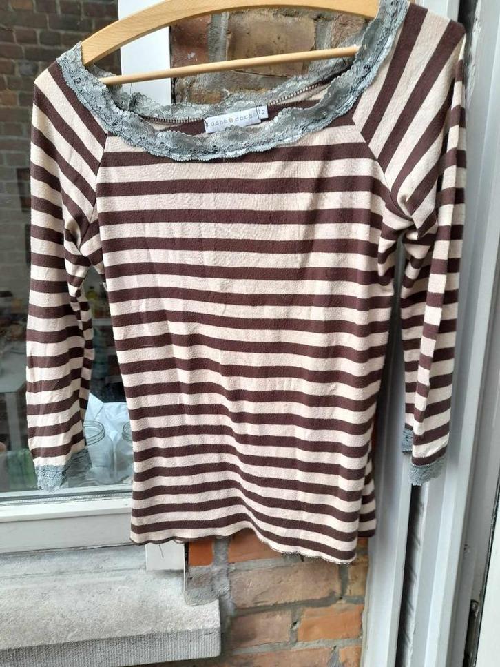 T-shirt à manches longues et col bateau Cache Cache Taille 2, Vêtements | Femmes, T-shirts, Porté, Taille 36 (S), Brun, Manches longues