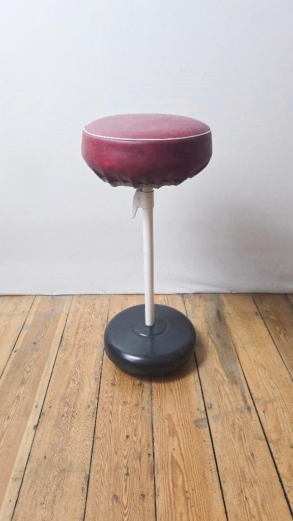 Industriële Midcentury werkkruk - Zit-Sta- kruk - 1950-1960, Verzamelen, Retro, Huis en Inrichting, Ophalen of Verzenden
