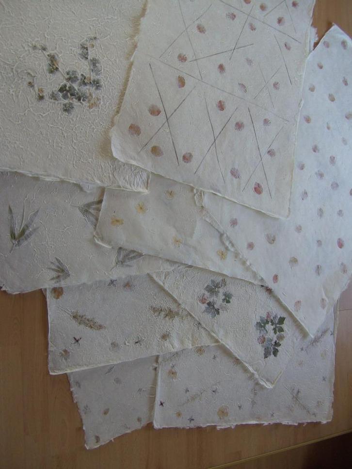 LUXE PARTIJ GROTE VELLEN MULBERRY PAPIER DECORATIES, Hobby en Vrije tijd, Kaarten | Zelf maken, Nieuw, Blanco kaart of Basiskaart