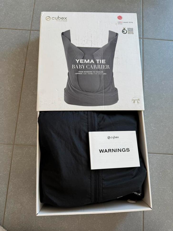 Cybex Platinum Yema Tie – Deep Black, Kinderen en Baby's, Babydragers en Draagdoeken, Zo goed als nieuw, Draagzak, Ophalen