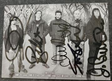 ANTHRAX : fankaart gesigneerd door alle bandleden op GMM '05 beschikbaar voor biedingen